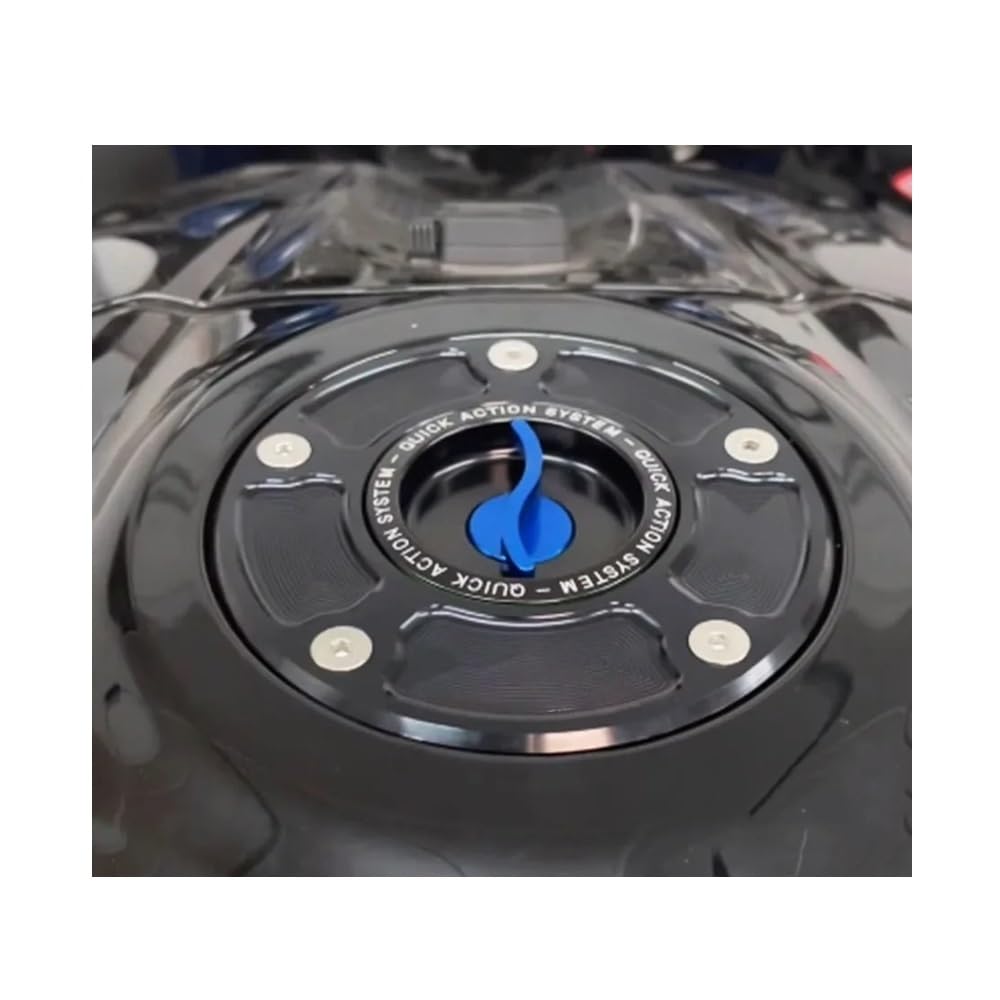 Accessori Tappo Serbatoio Benzina Coperchio Carburante A Sgancio Rapido per GSR750 per GSR 750 2010-2019 Carburante Moto(Black-Red (I))