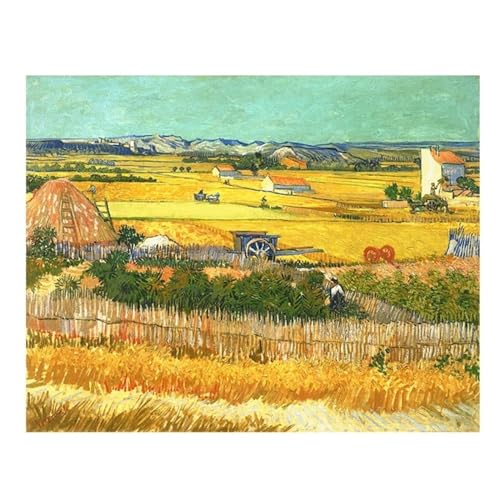 Toile champ de blé doré Van Gogh de qualité supérieure avec châssis