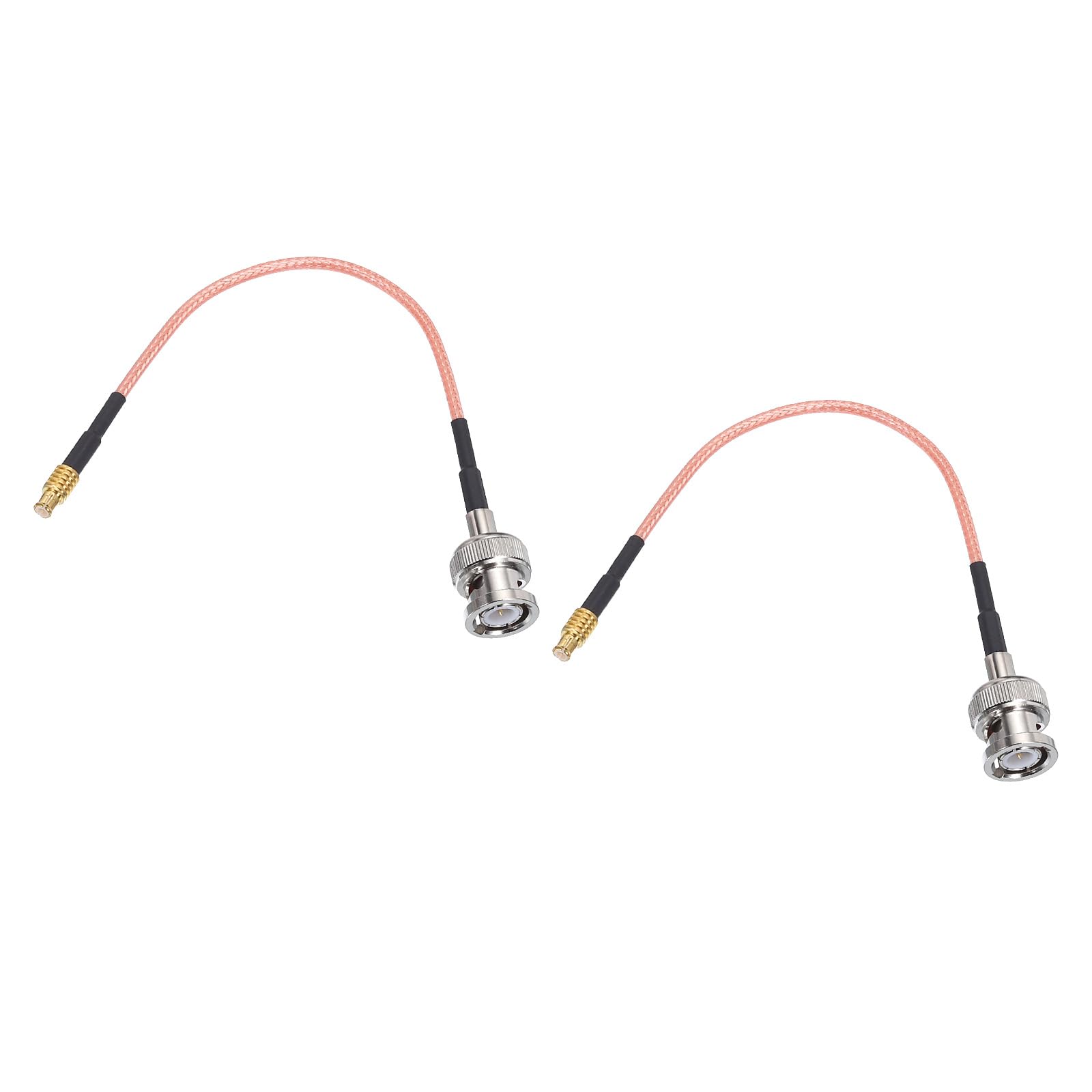 MECCANIXITY 2Pcs 0.5FT/15cm RG316 Coaxial Cables BNC Male to MCX Male Low Loss RF Coaxial Cable for Wireless Network 2G 3G 4G Antenna Router Coax Mobile to Base Antenna 50 Ohm Orange