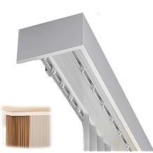 Curtain Pelmet Box Blackout Double Curtains Track Ceiling/Wall Mount Curtain Rod TCover Box Frame, Drapes Rail Cover 100 150 160 180 200 280 300cmTop,350cm/11.5ft