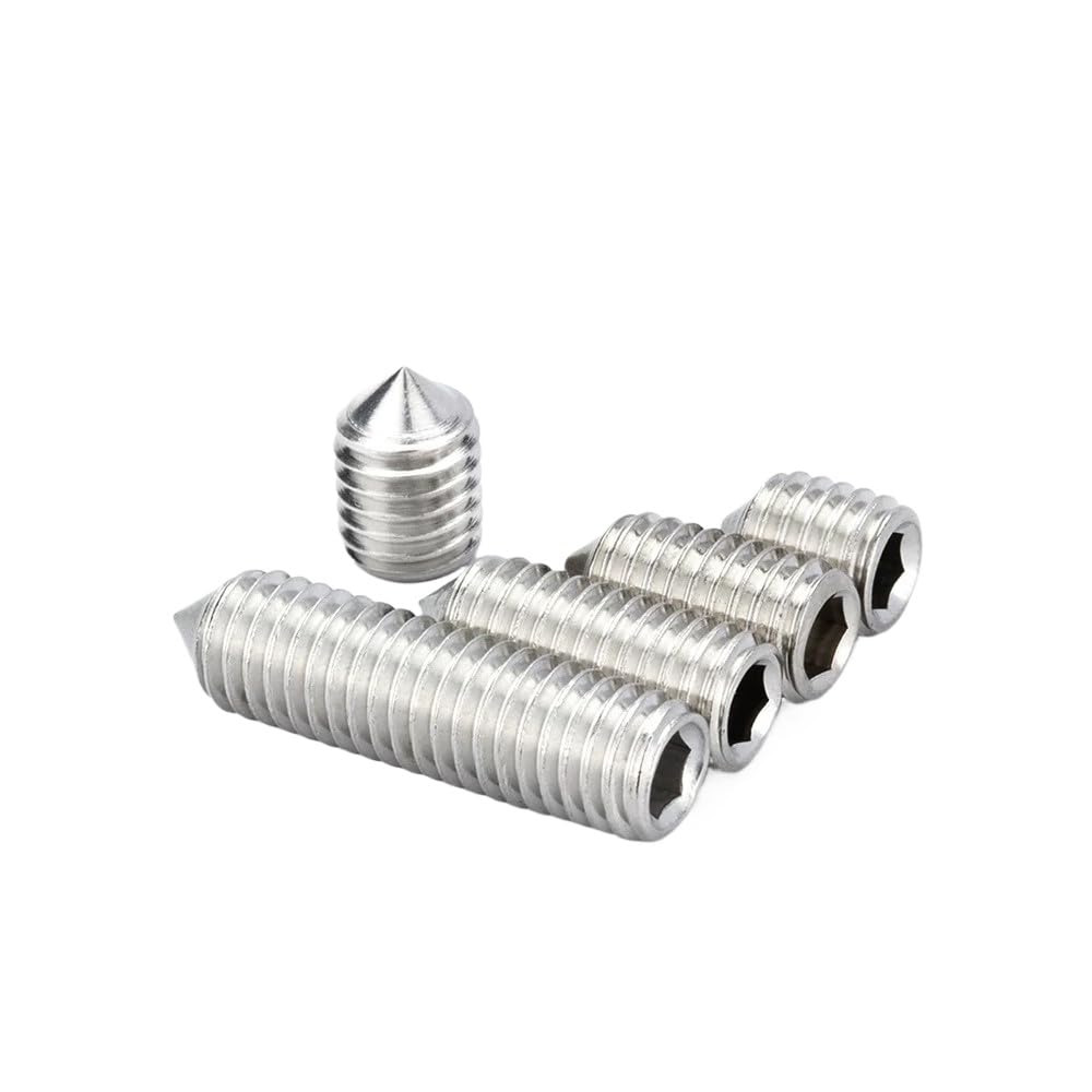 304 Stainless Steel Hex Socket Set Screw Cone Point Grub Screws DIN914 M2-M16 (200,M5 x 20mm)