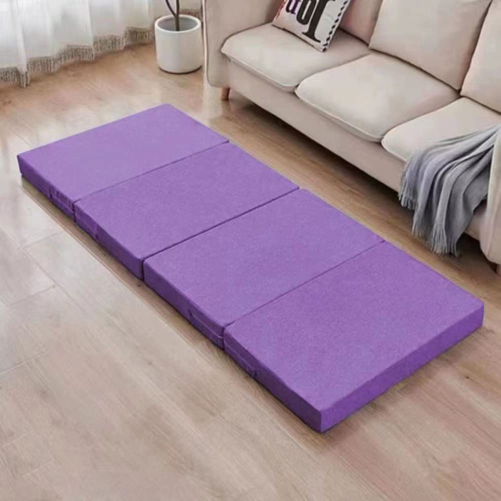 Colchón plegable portátil, grosor único, doble capa, cómodo alivio de presión y apoyo para dormir, diseño antideslizante para camping, caravana y viajes