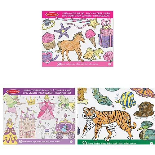 Melissa & DougJumbo Colouring Pad Bundle of 3| Activity Pad | Coloring Pads | 3+ | Gift for Girl