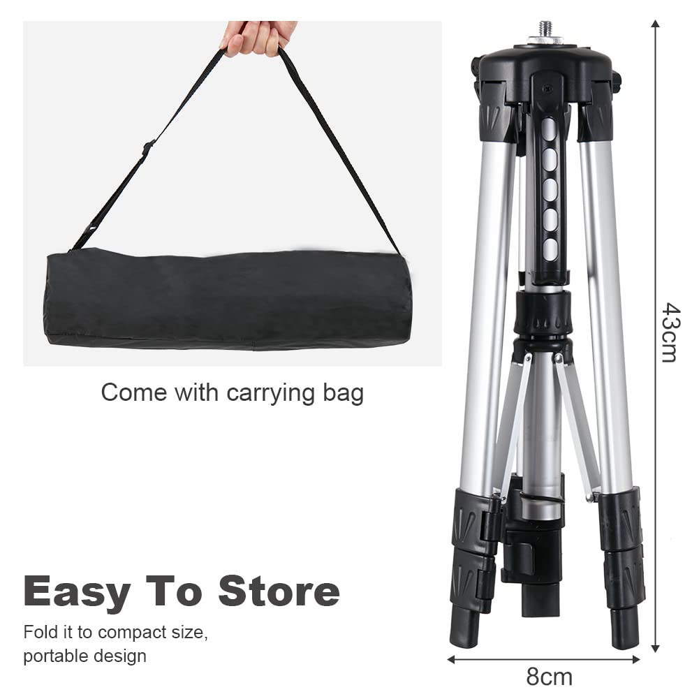 unho Trépied Vidéorojecteur en Aluminium, Support Projecteur Hauteur Réglable 53-138cm Table pour Videoprojecteur avec Plateau et Sac de Transport Idéal pour Studio Scène Réunion - Argenté