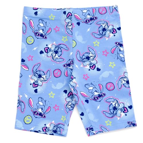 Image of Disney Junior Girls Cropped Boxy T-Shirt and Bike Shorts Outfit Set Toddler to Big Kid Sizes (2T - 14-16)