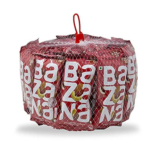 Bazana’s Cranberry Fusion Trail Mix: Elevate Your Snacking Experience with Nutrient-Rich Dried Cranberries | Perfect for On-the-Go, Hiking, Vegan & Gluten-Free Diets | No Added Sugars (Pack of 24)