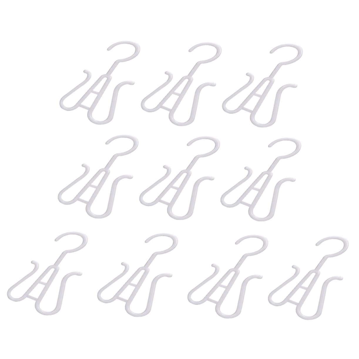 ABOOFAN 10Pcs Plastic Shoe Hanger Double Hook Drying Racks for Organizing Slippers and Boots Convenient Hanging Shoe Storage for Home and Travel