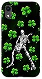iPhone XR Skeleton Playing Guitar Shamrock Saint Patrick's Day Gift Case