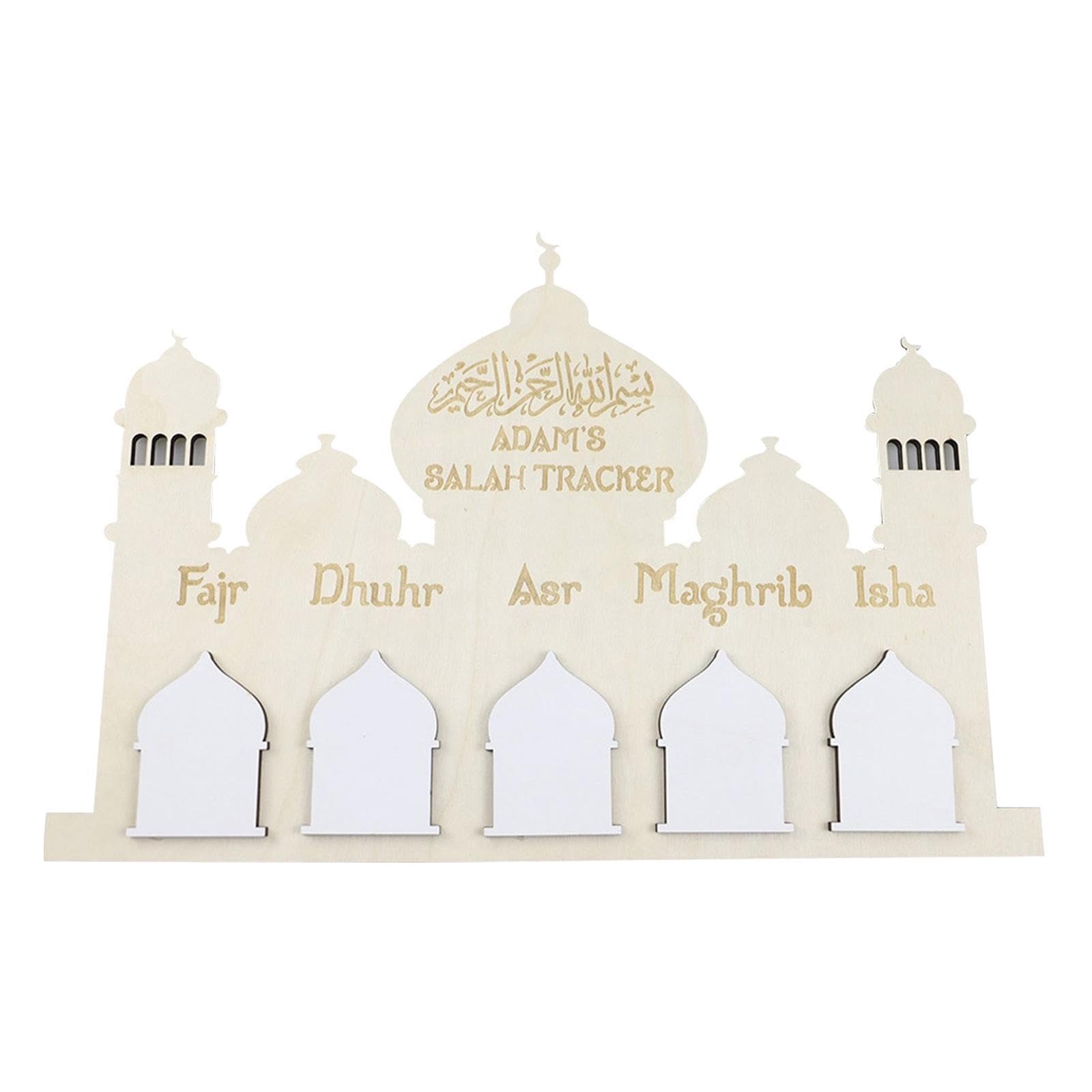 LIXSAZSE Various Occasions | Ramadan Calendar Eid Mubarak | Unique Wooden Ornament Ramadan Decorations For Kids Window Doors