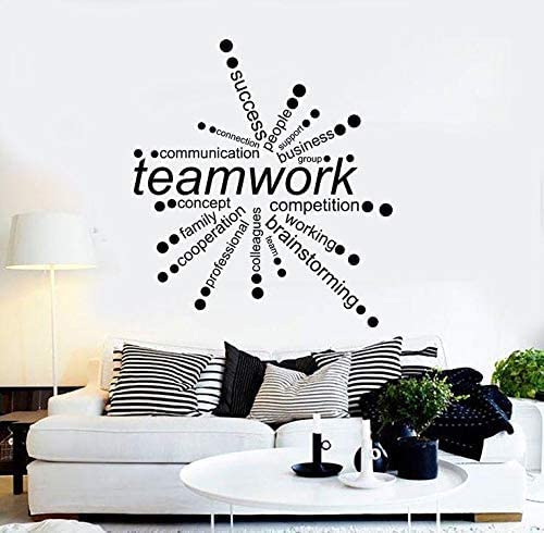 Spoil Your Wall Teamwork Quotes Sticker, Arts Home Décor Decals, 60x60 cm