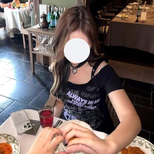 Image of Kawaii Cutecore Harajuku Vintage Y2k 2000s Tops Summer Goth Emo Alt Short Sleeve Graphic Tee