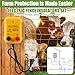 MorningRo Electric Fence for Preventing Animals Intruding 2 Mile 110VAC 0.25 Joule Electric Plug in Fence, 50 Black Insulator and 1 Socket Tool 250ft Aluminum Wire for Animals and Keep Out Predators