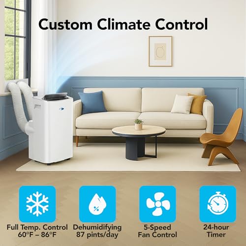 Whynter Portable Air Conditioner 13000 BTU Dual Hose Smart Wi-Fi ARC-1280WX - image 5