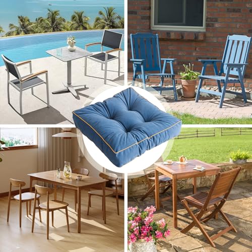 ZF YLYH 2er Set Stuhlkissen Dicke Weiche Sitzkissen: 45 x 45cm Bodenkissen Indoor Outdoor Cozy Sitzpolster Dekorative Stuhlauflage für Zuhause Büro Garten Küche Esszimmer (Hellgrau, 45 * 45 * 10cm)