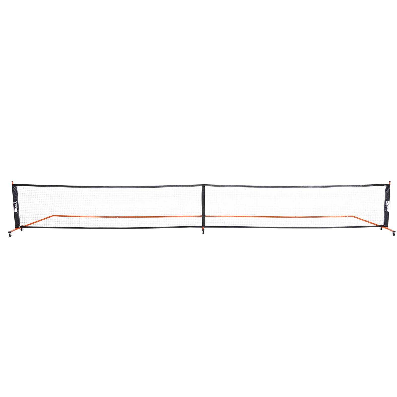 VEVOR Sistema de Red de Pickleball portátil, Red de tamaño Regulable de 672 cm con Bolsa, Ruedas y Bolas, Marco de Metal Estable Resistente a la Intemperie y Red de PE Fuerte, Juego al Aire Libre
