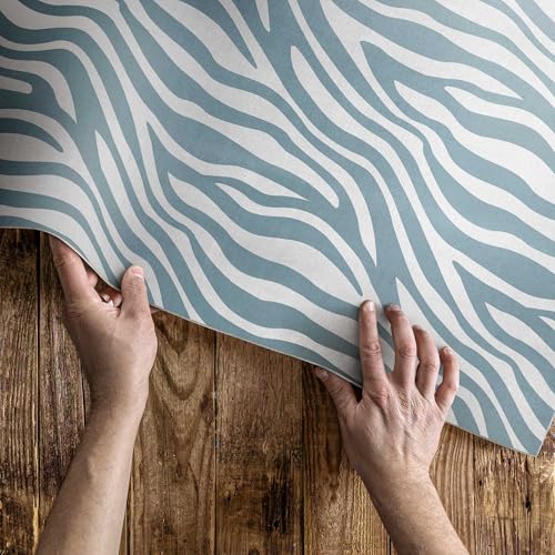 Tapis en vinyle 120x180 cm rectangle PVC pour cuisine et salon motif vagues - 5