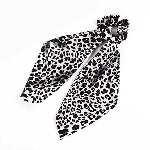 5Pcs Leopard Snake Cheetah Print Hair Scarf Scrunchies, Leopard Hair Tie, Animals Hair Scarf Scrunchies Ponytail Holder Scrunchy Ties For Women (Leopard Headband - 5B) #TOP6