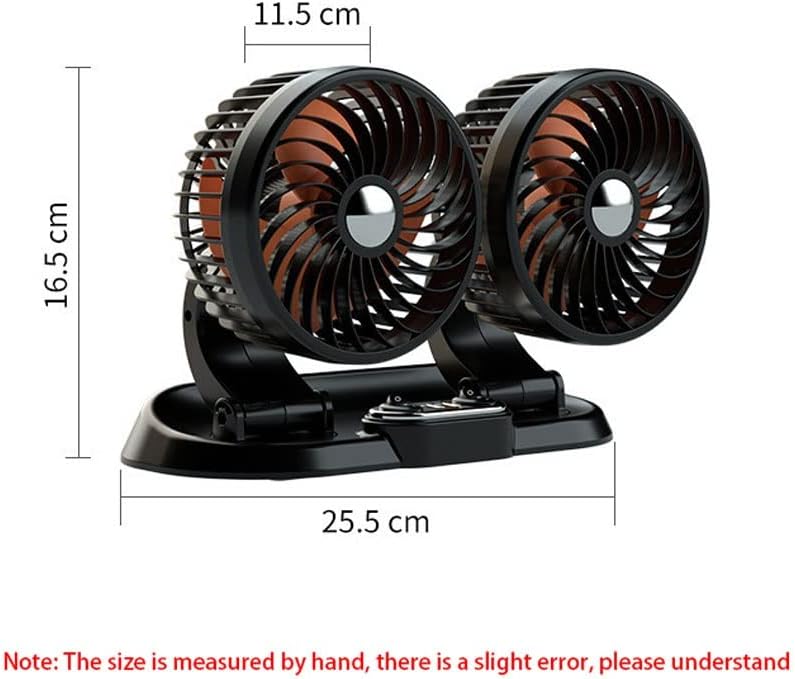 Car Cooling Fan, 12V Dual Head Cooling Air Fan, Cooling Air Circulator With 360 Degree Low Noise, For Car/SUV/RV/Truck/Boat Use (Color : 24V)