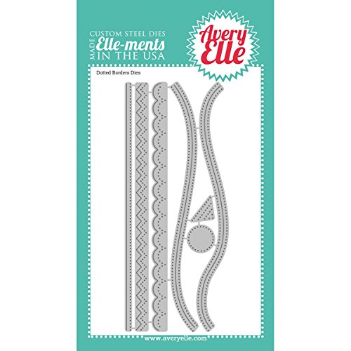 Leadoff Elle-Ments Dies-Dotted Borders, Transparent #TOP1