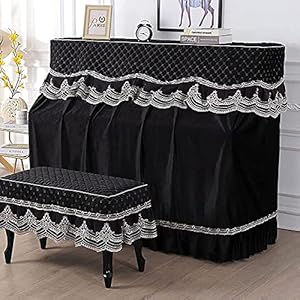 Piano Cover Doek Staande Piano Volledige Cover Europese Stijl Luxe Dikke Stofdichte Beschermhoes met Elegante Franjes