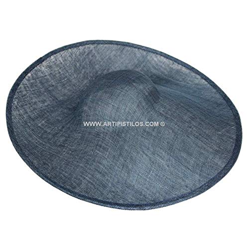 Artipistilos® Capeline De Sinamay 46 X 48 Cms - Diamètre: 46x48 Cms. Altura Copa: 5 Cms, Bleu Marine - Chapeaux Pamela En Sinamay Cover