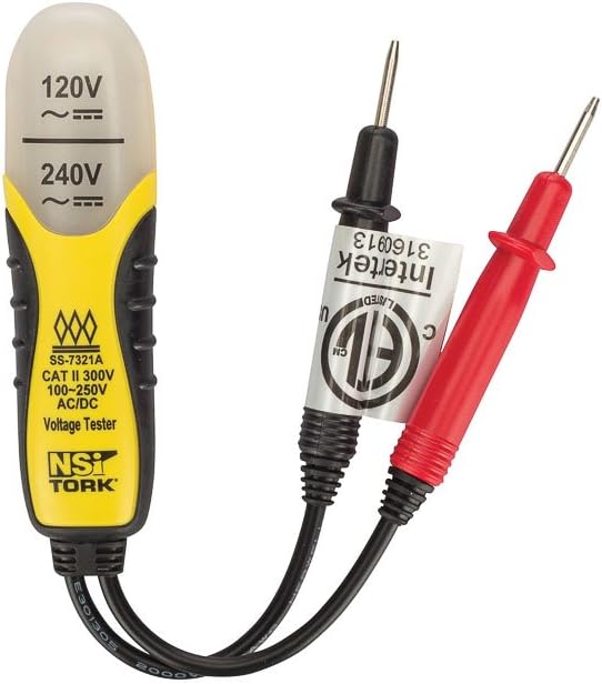 Industries TES-2 Voltage Tester, 120 or 240 VAC, Neon