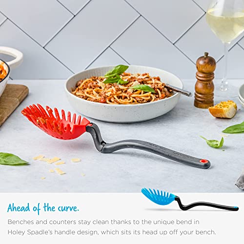 Dreamfarm Holey Spadle | Non-Stick Cooking Spoon & Serving Ladle With Holes | Red #TOP5