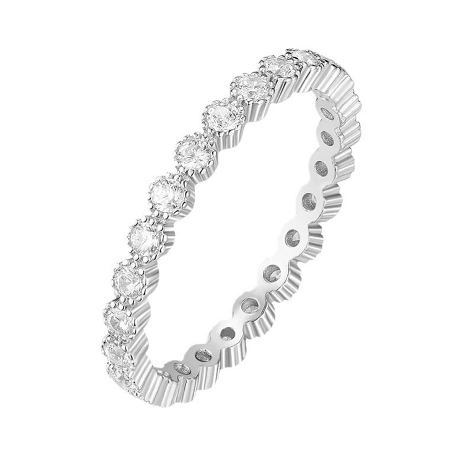 Anello da donna moderno, in argento 925, misura 52 (16,6)