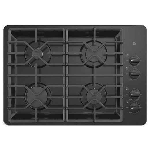 GE JGP3030DLBB 30 Inch Gas Cooktop with MAX System, Power Broil, Simmer, Continuous Grates, Sealed Burners and ADA Compliant