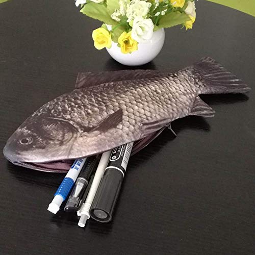 Uwood Simulation Poisson Forme Creative Trousse Trousse Porte-monnaie Sac de téléphone portable/enfant Cadeau Matériau papeterie Sac Pen Holder Fournitures scolaires 4