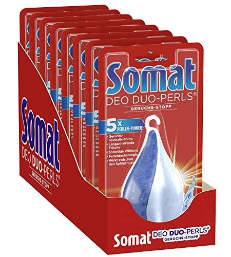 Deo Duo-Perls Geruchs-stopp, Geruchsneutralisierer für die Spülmaschine, 8 x 1 Stück für 480 Spülgänge