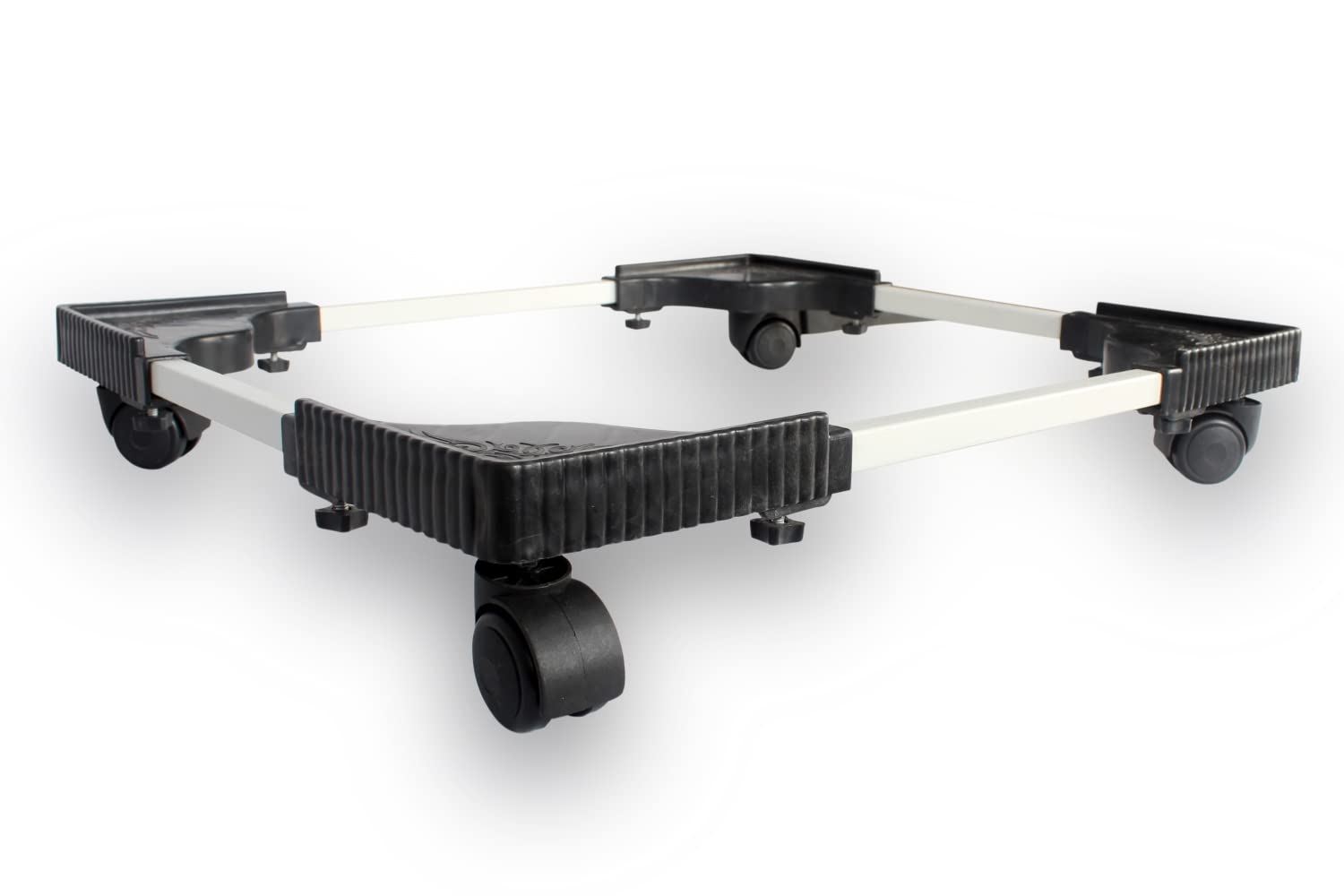 Stylista Duty Adjustable Wheeled Metal Frame Washing Machine Stand/Trolley, Dishwasher Stand, Refrigerator Dimension-Min. 17"X17", Max. 26"X26".