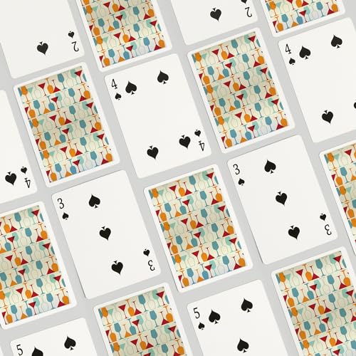 Baraja de Póker con Diseño de Copas de Vino y Martini miniatura 4