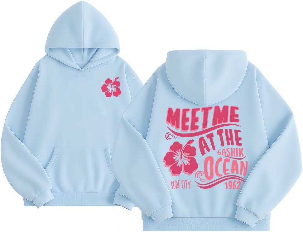 Graphic Girls Hoodie Cute Flower Casual Sweatshirt Kids Teens Pullover Tops