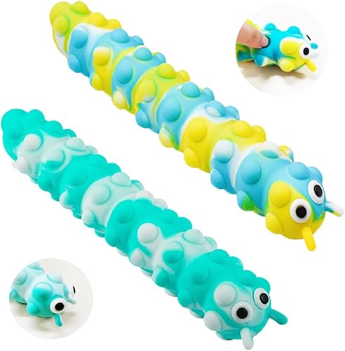 Juguete antiestrés con ventosa, juguetes para relajarse y aliviar la presión, juguetes sensoriales 3D para niños y adultos (menta y azul)