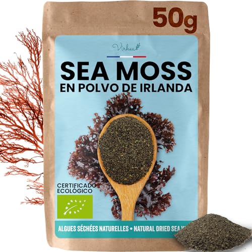 VIRHEA Musgo Marino 50g – Musgo Marino Irlandés en Polvo – Alga Seca Natural