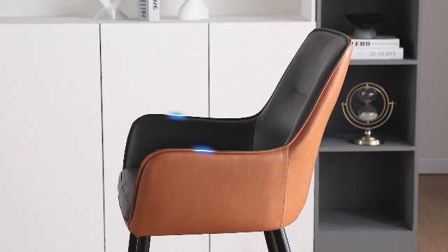 CLIPOP Esszimmerstühle Drehbar Set - Kunstleder Polsterstühle Mit Armlehnen