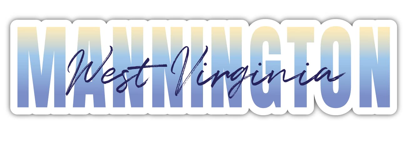 Mannington West Virginia Souvenir 2-Inch Magnet Script Design 2 Inch|Magnet