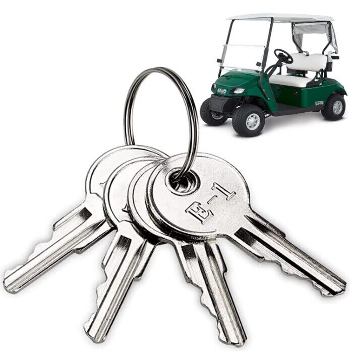 9.99WORLD MALL Golf Cart Key for Golf Cart EZGO 1982-up (Gas/Electric) Ignition Key Replacement Part 17063-G1 17063G1 (4 PCS)