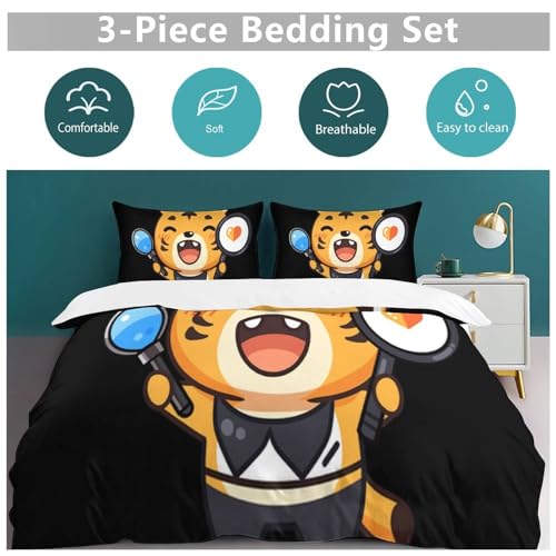 Parure de lit enfant dessin animé housse couette 155x220 linge lit microfibre douce - 4