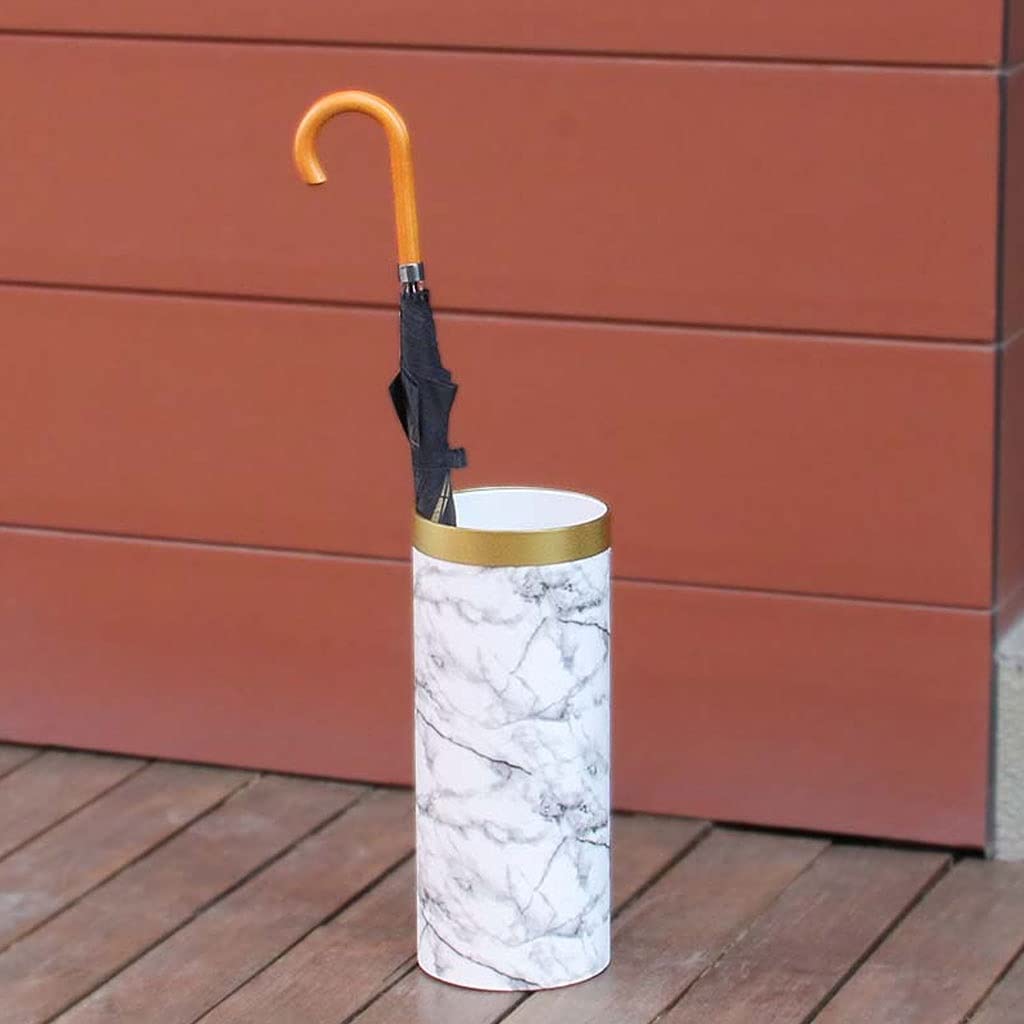 Portaombrelli Portaombrelli in Plastica Moderno Modello in Marmo Porta Dell'ufficio Portaoggetti Corridoio Casa Dell'hotel Contenitore Ombrelli(A-White)