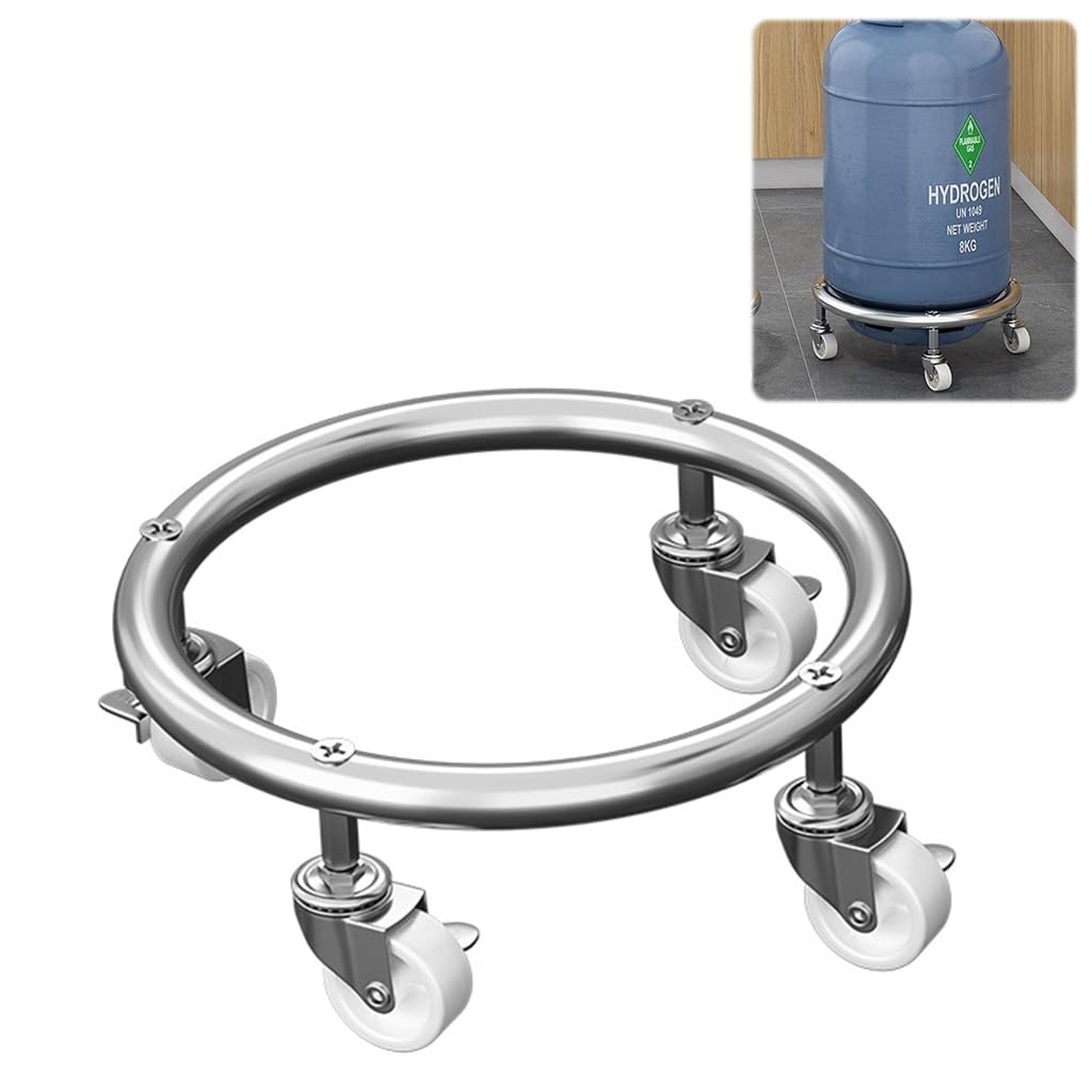 Serplex® Steel LPG Cylinder Trolley with Casters, 12 inches Dolly Holder Heavy Duty Gas Trolly Kitchen Gas Trolly, Easily Movable Stand for Gas Cylinder, Potted Planter (B0DDPHLQ3R) Amazon Price History, Amazon Price Tracker