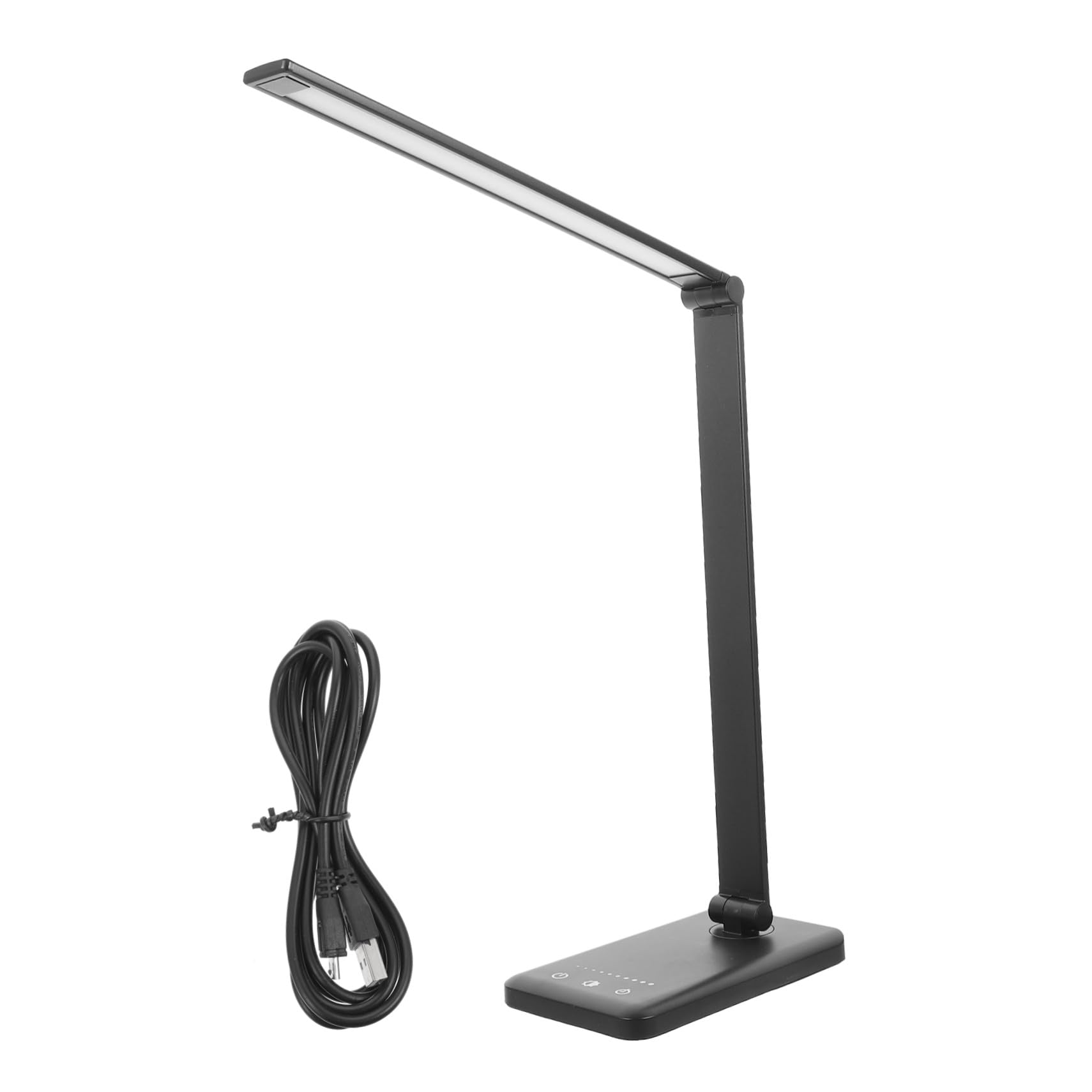 SOIMISS Lámpara de Mesa LED con Control Táctil de Brillo Protección Luz Antirreflejos para Estudio y Oficina con Cable USB Color Negro