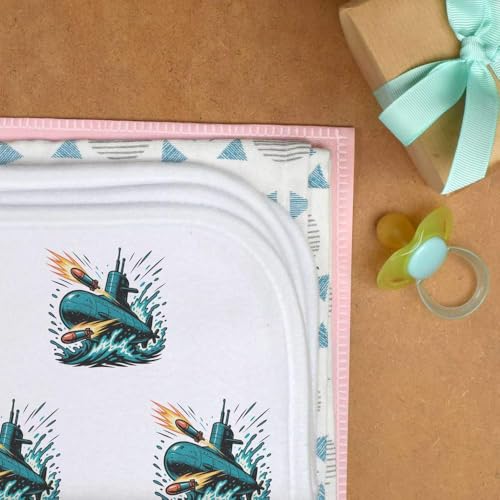 Azeeda 'Battle Submarine' Baby Burp/Wash Cloth (BC00035571)3