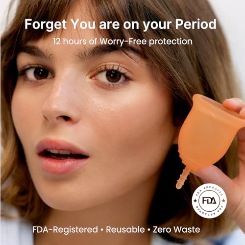 Image of Lena Soft & Sensitive Ultra-Soft Menstrual Cups 2-Pack Set (Small) Medical-Grade Silicone Period Cups for Women, Beginner-Friendly, 12-Hour Leak-Free Comfort & Feminine Care