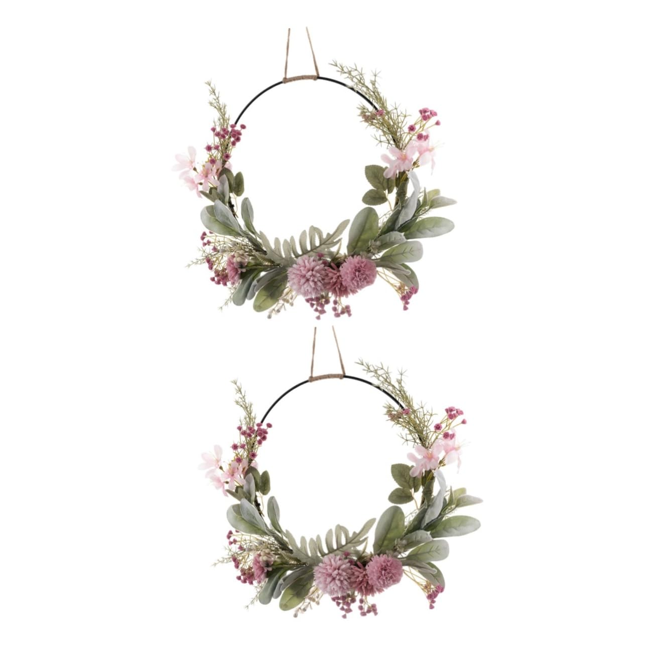 MAGICLULU Lot De 2 Couronnes De Printemps Artificielles À Suspendre pour Porte Dentrée avec Marguerites