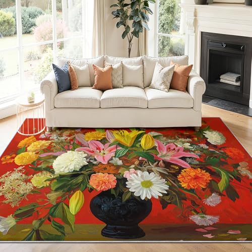 ���_���t�����[���̉����p���O 60 x 110 cm ����h�~�E����\�A����~�߉��H�A���r���O���[���A�Q���A�p�e�B�I�A�|�[�`�ȂǗl�X�ȏꏊ�Ŏg����J���t���ȖщH�����ɂ����J�[�y�b�g