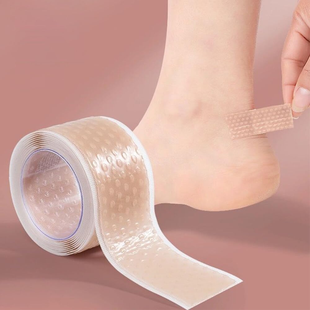 Cinta para Los Pies, Cuidado de Pies Pegatina, 2 Rollos de Pegatinas Autoadhesivas Resistentes al Desgaste para Evitar la Protección de La Almohadilla de Espuma (2 cm x 1 m)
