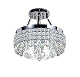 MonaLisa Gallery Crystal Chandeliers Flush Mount Ceilling Pendant Light Fixture SML-118-S W14XH16