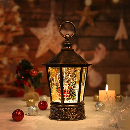 image for KAMPGO Christmas Lantern-Snow Globe,Water Lantern with Music and Santa